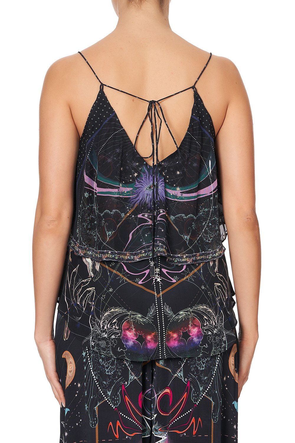 TOP WITH NECKLINE FRILL MIDNIGHT MOON HOUSE