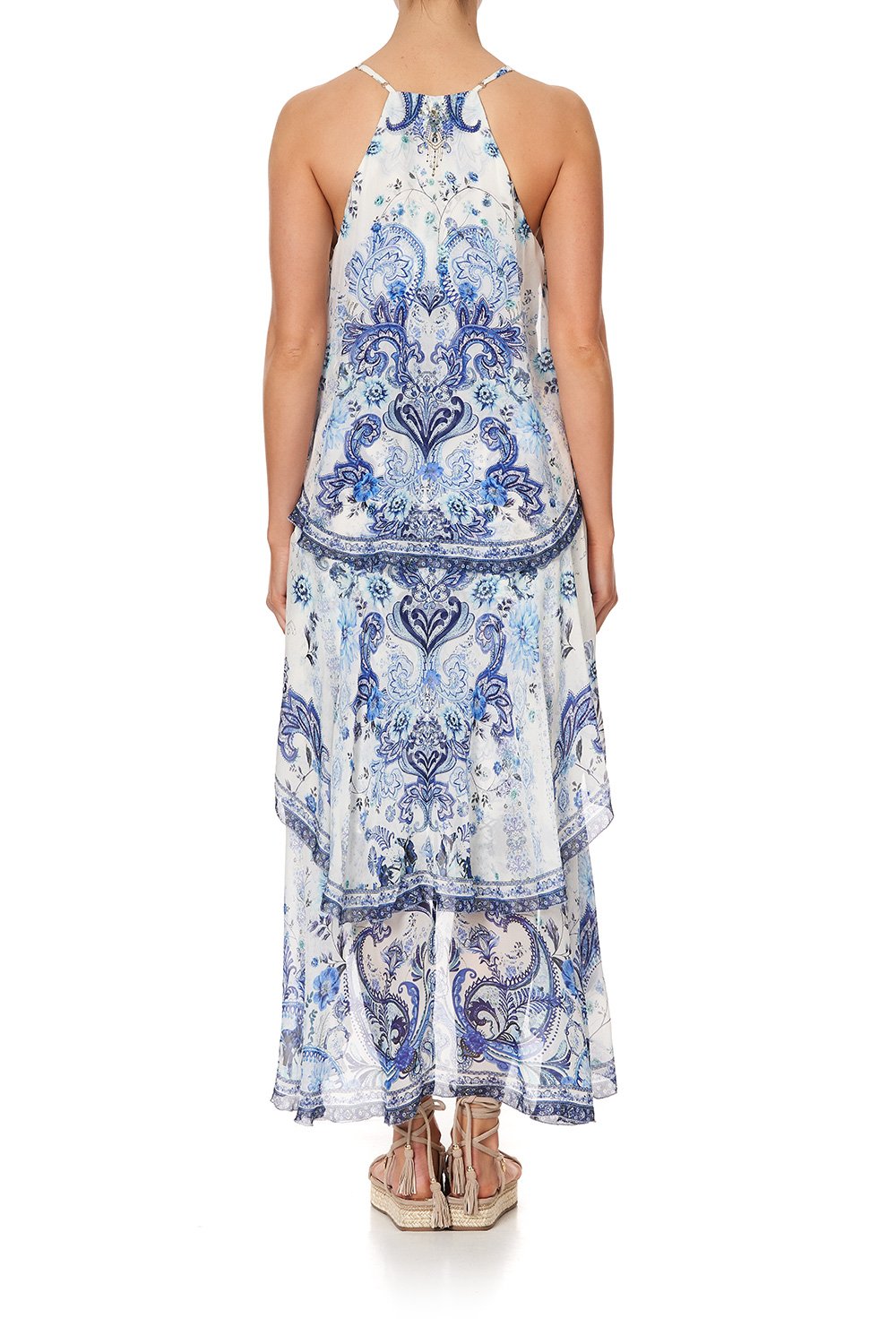 V-NECK FITTED DRESS WITH RUFFLES TALKING ABOUT A REVOLUTION