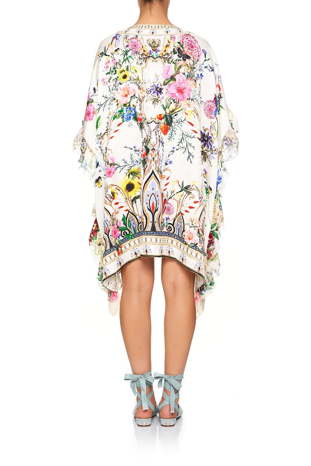 CAMILLA V-NECK KAFTAN WITH RUFFLE SLEEVE BOHEME