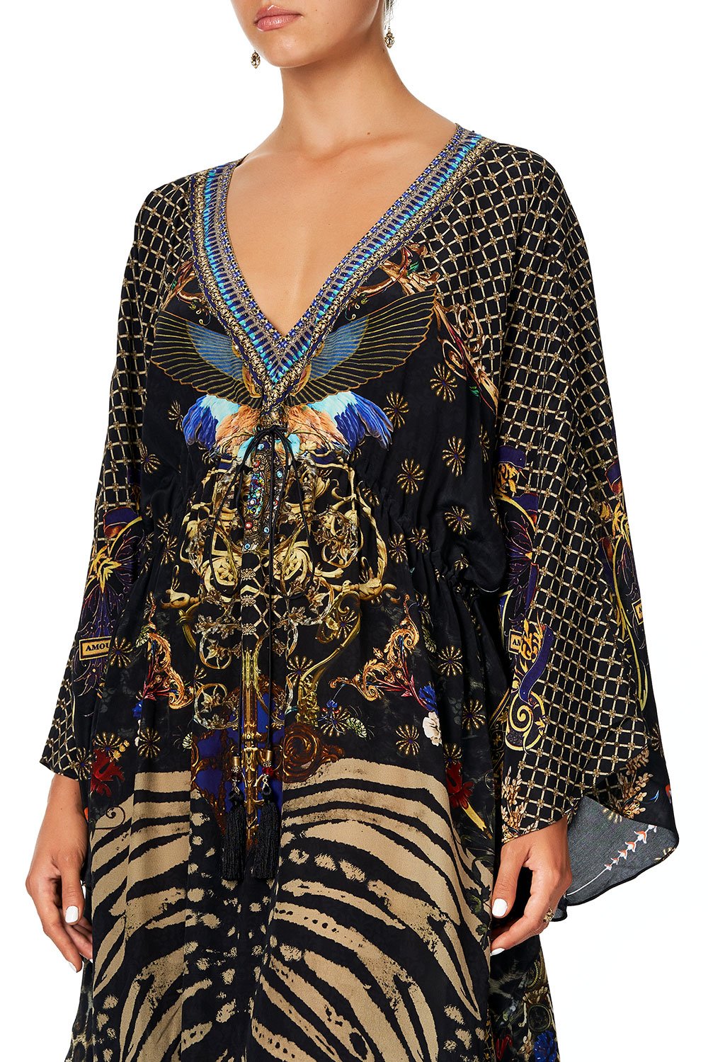 CAMILLA V-NECK KAFTAN WITH TIE WAIST THE NIGHT WE MET
