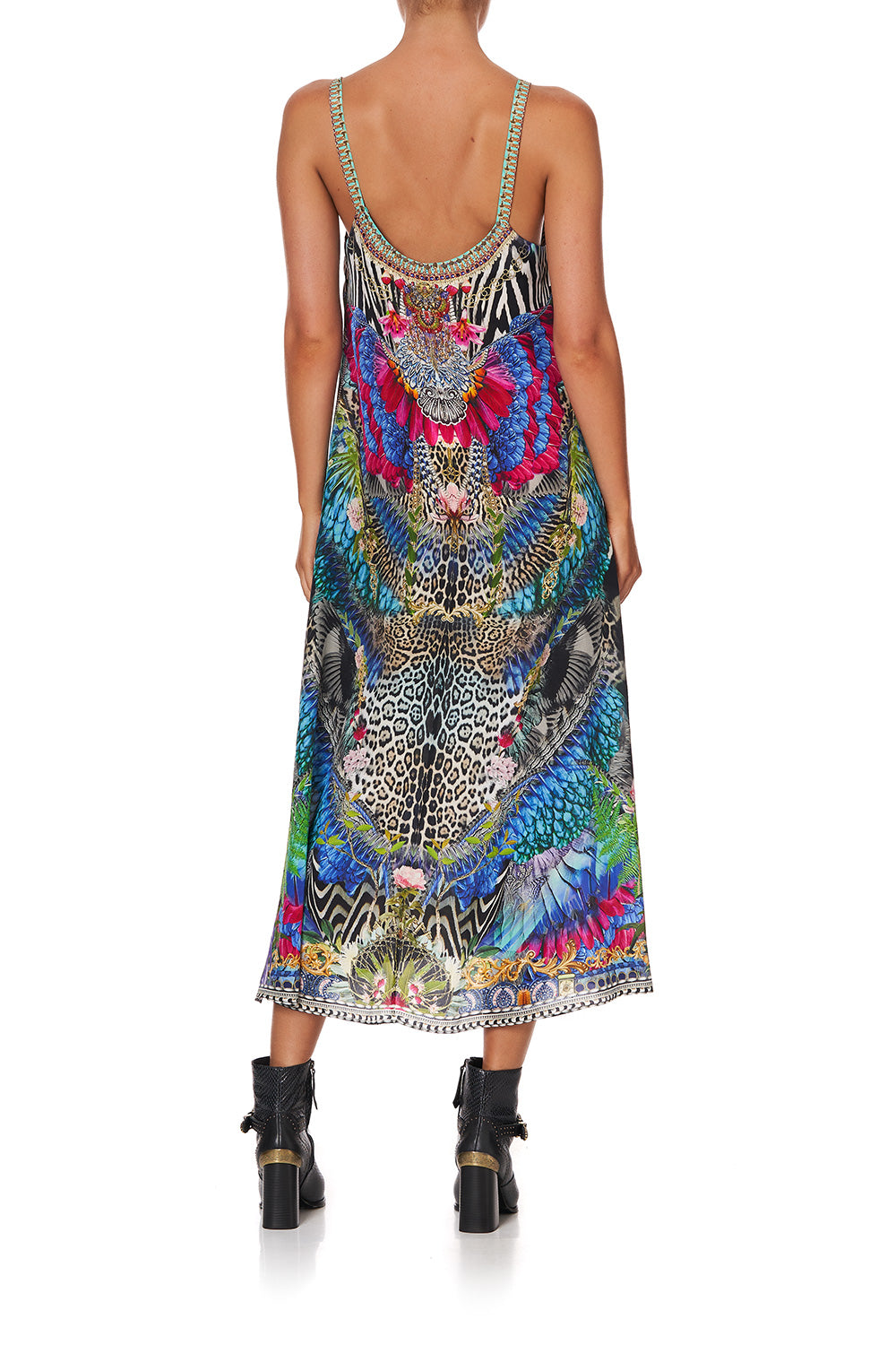 V NECK MIDI SLIP DRESS CAFE NAIROBI