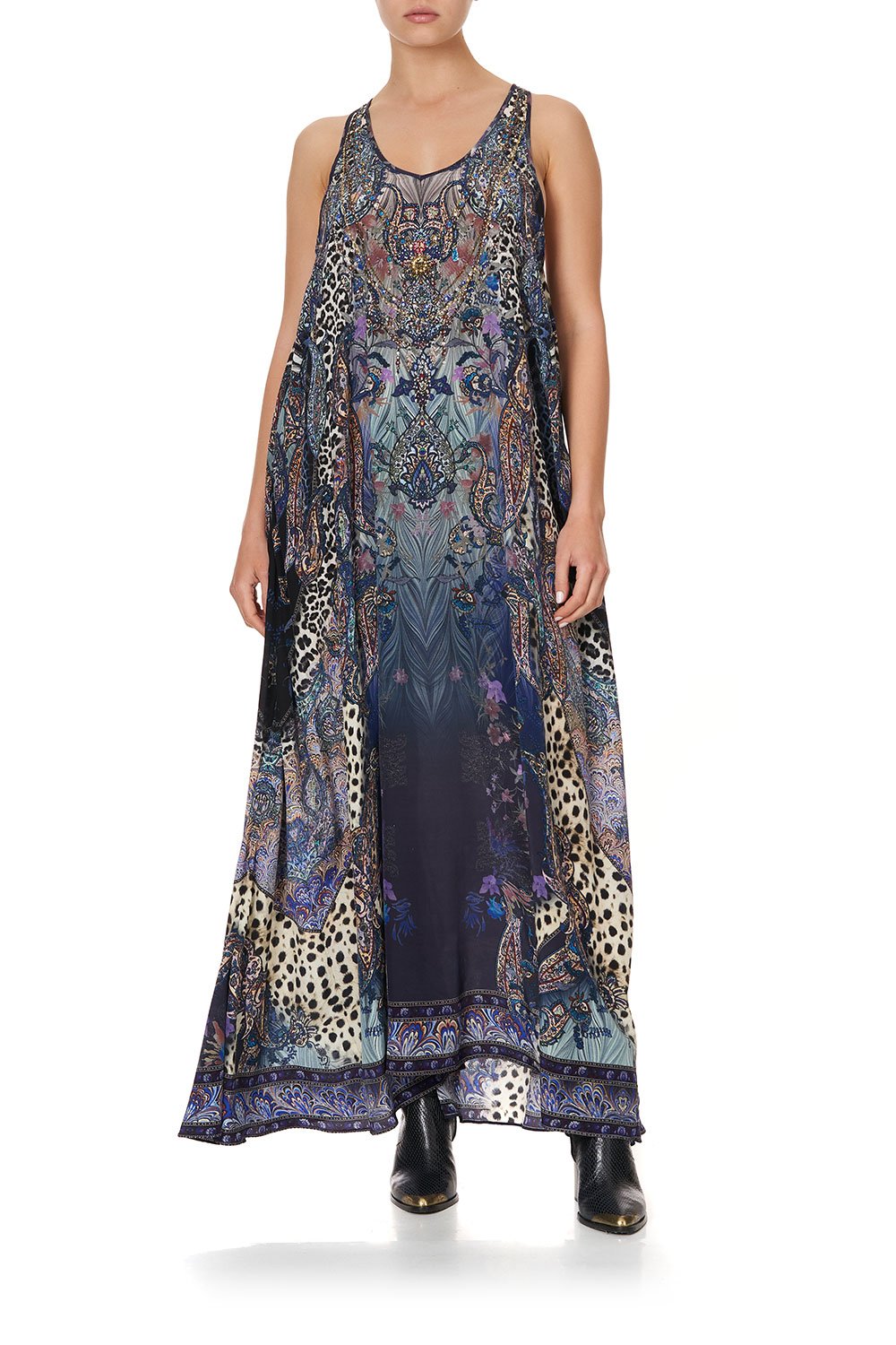 V NECK RACERBACK DRESS FESTIVAL EXPRESS