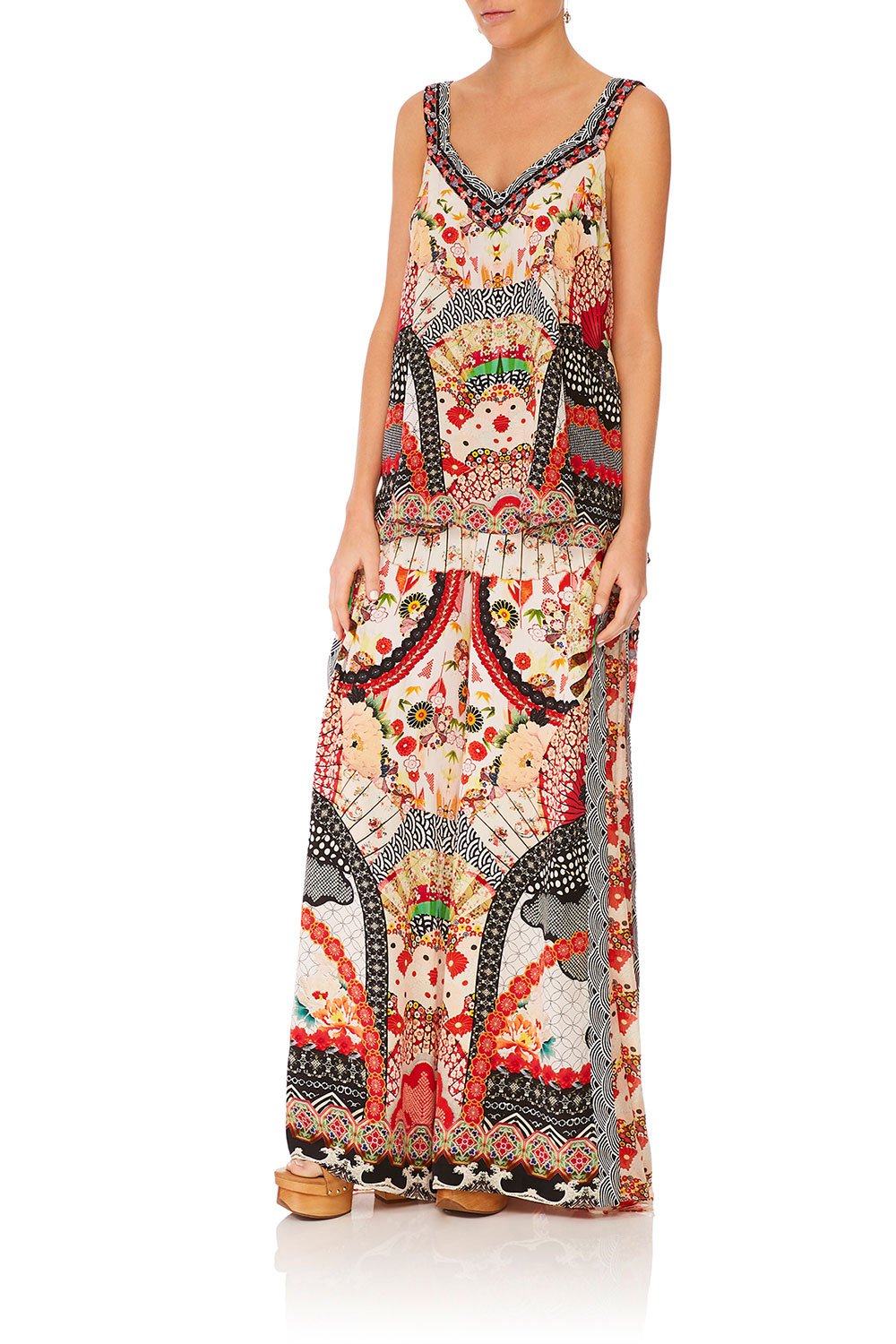 CAMILLA VINTAGE VIXEN V-NECK STRAP TOP