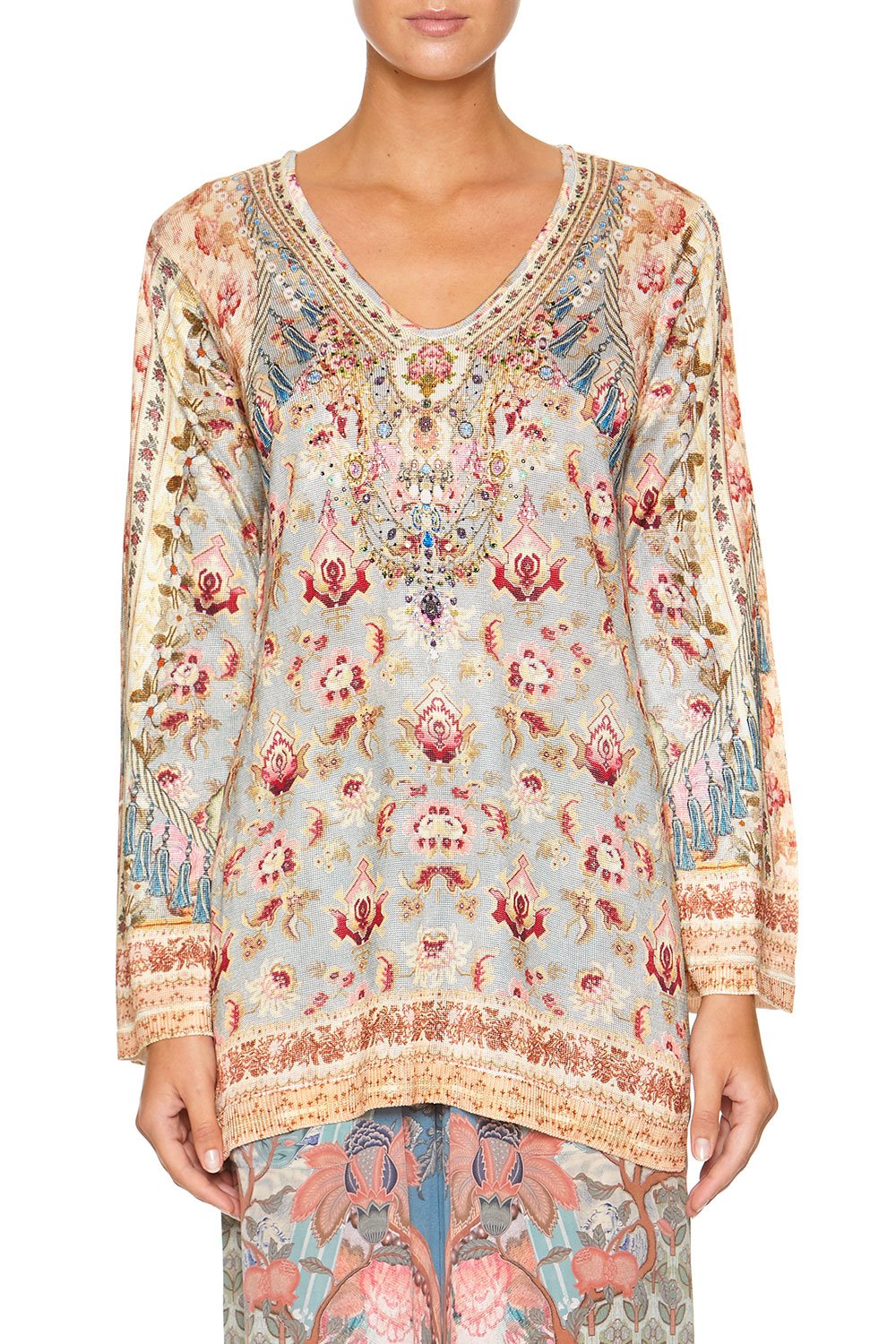 V NECK TUNIC JEANNE QUEEN