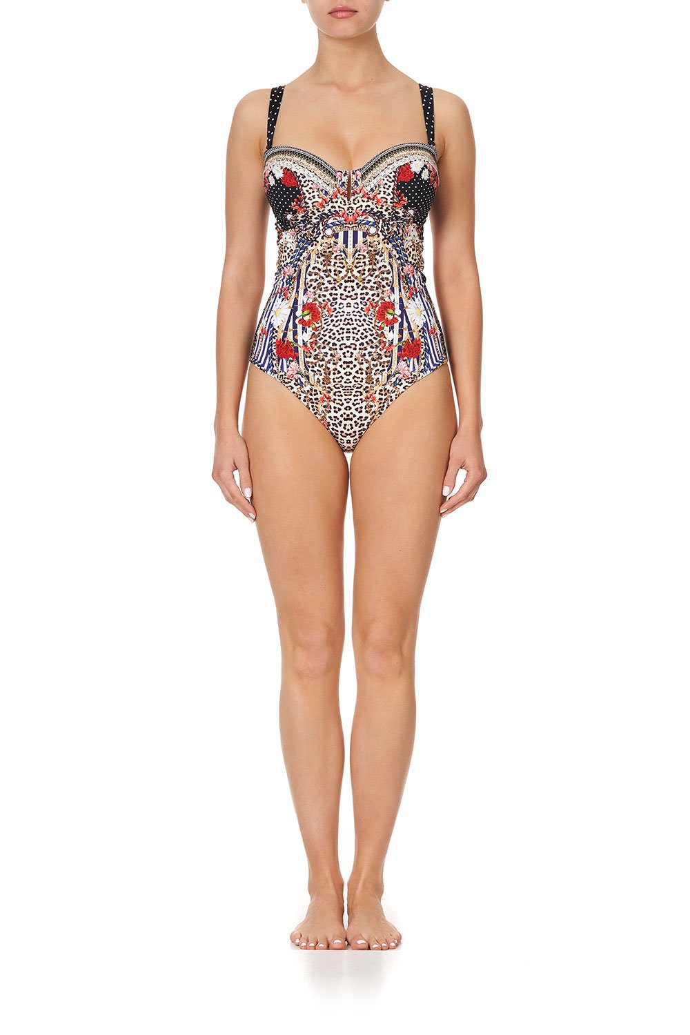 V WIRE BRA STYLE ONE PIECE DEAR BRIGITTE