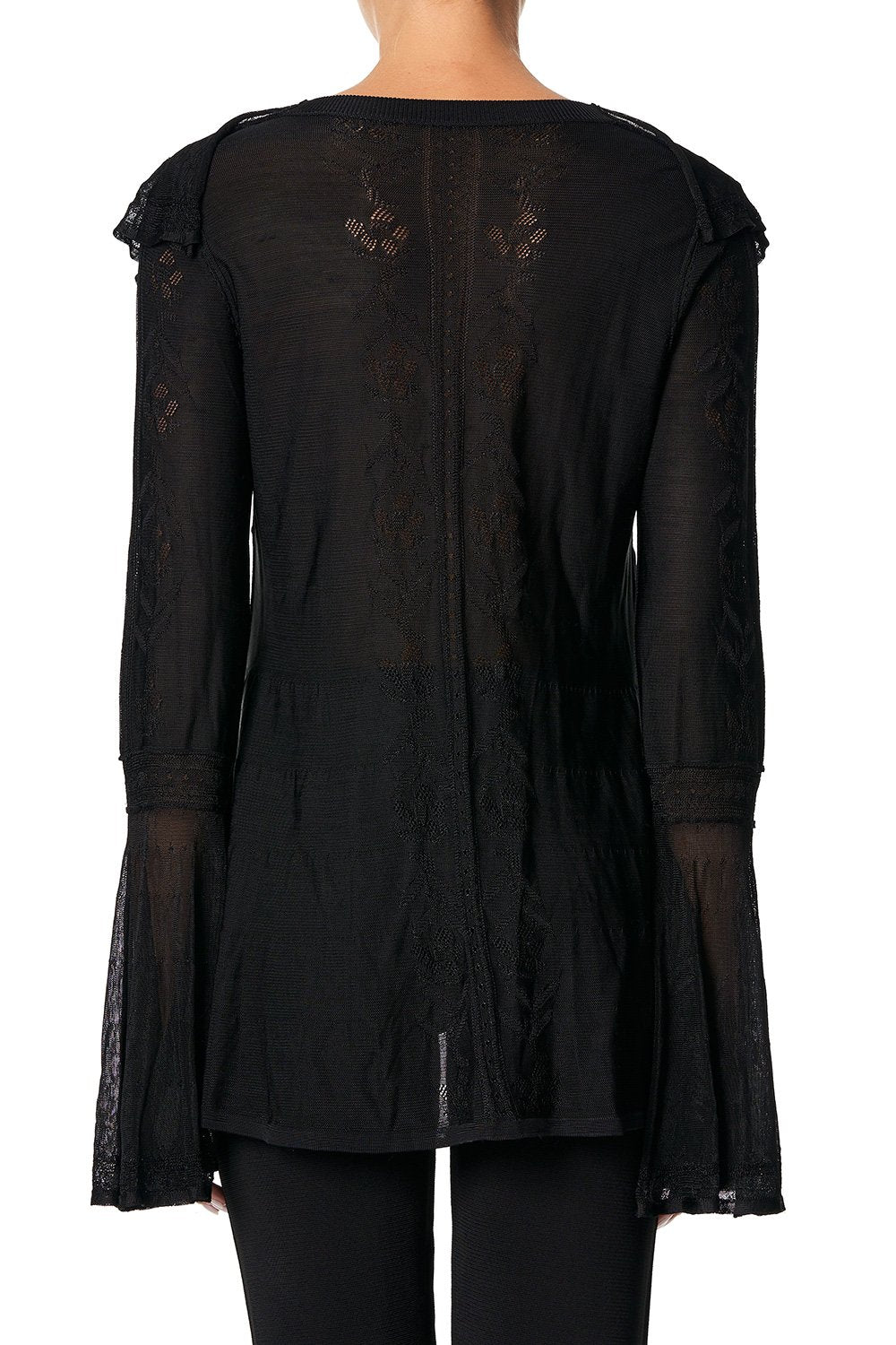 CAMILLA WATERFALL POINTELLE CARDI HAUTE PROVINCIAL