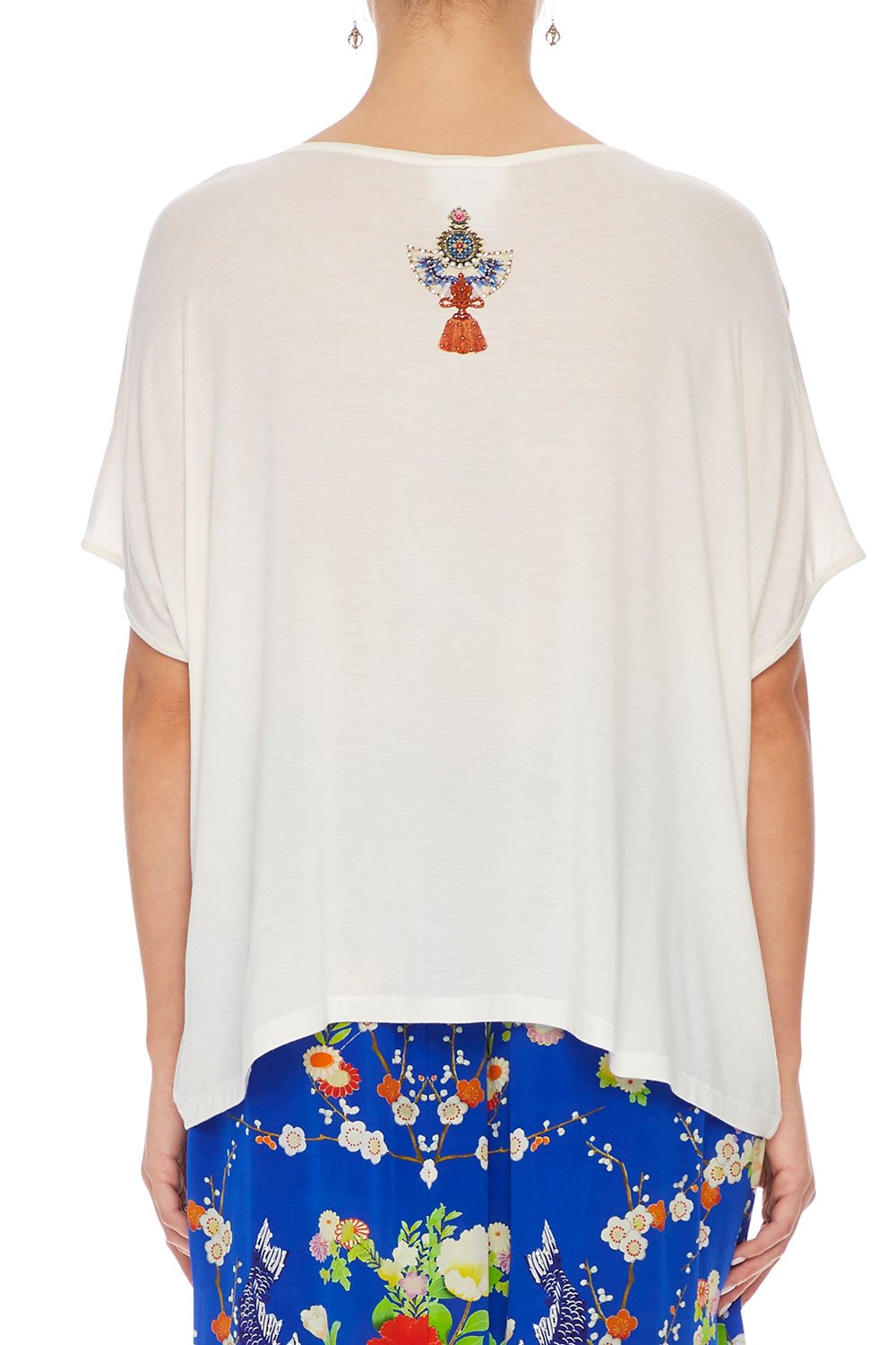 LOOSE FIT ROUND NECK TEE LEOPARD FAN