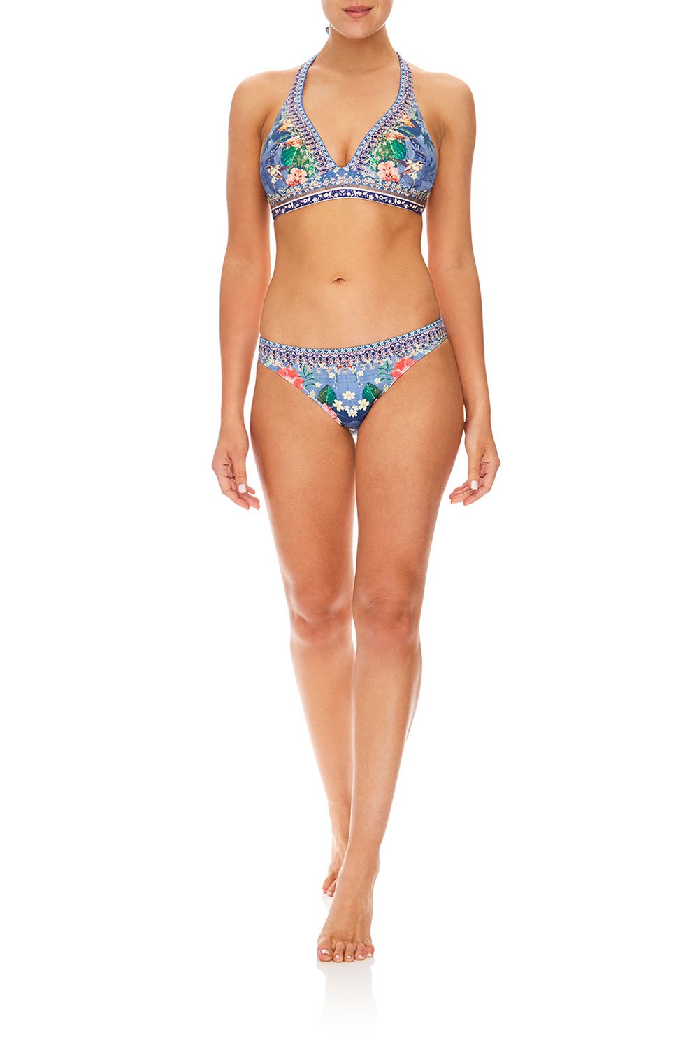 CAMILLA FARAWAY FLORALS WIDE BAND HALTER