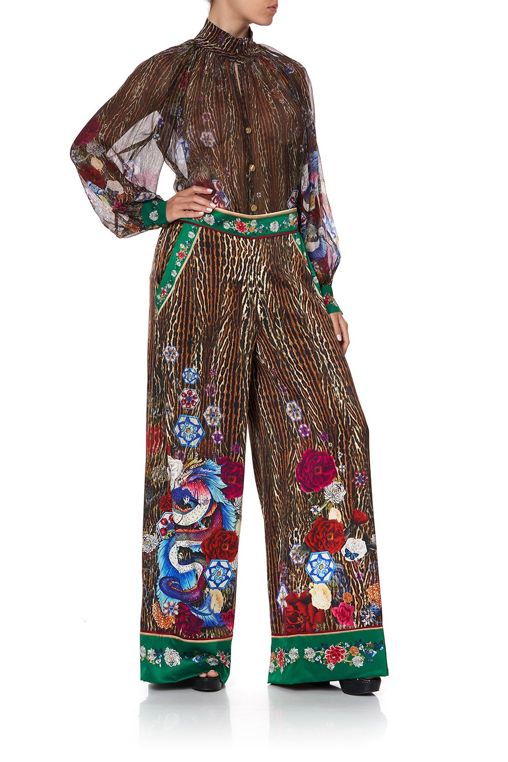 WIDE LEG PANT WITH CUFFS JEWEL OF JUPITER