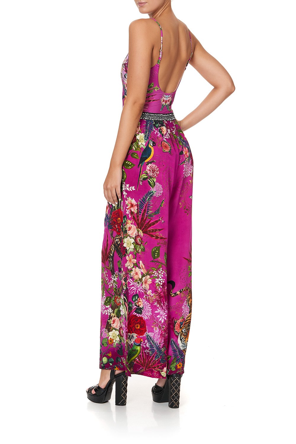 WIDE LEG TROUSER WITH FRONT POCKETS JUNGLE LANGUAGE