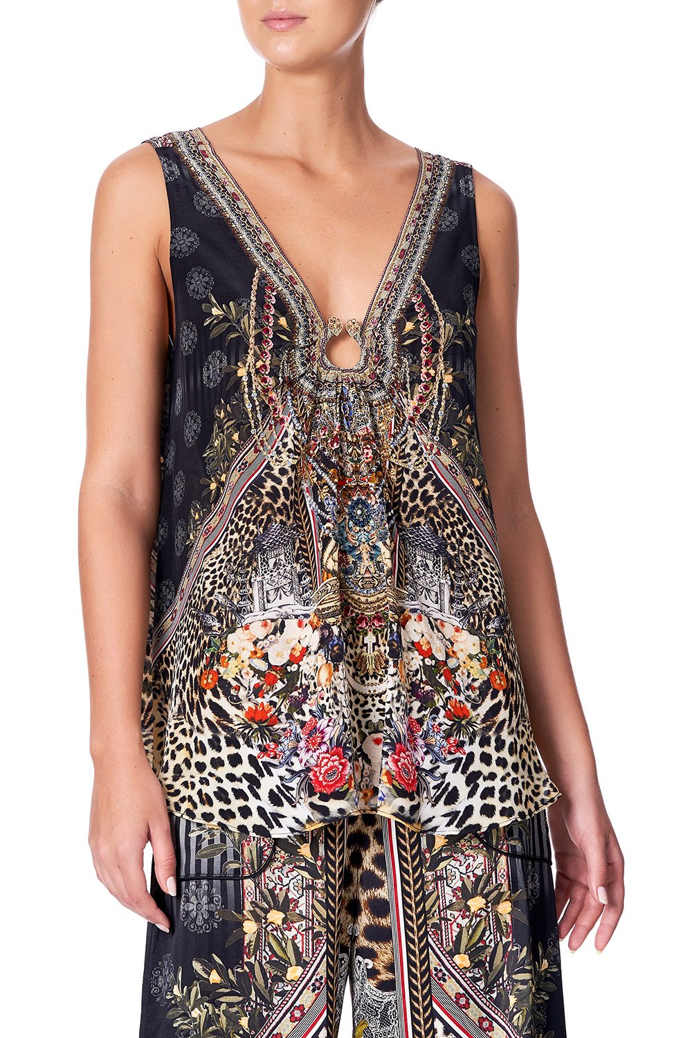 WIDE STRAP U-RING TOP MARAIS AT MIDNIGHT