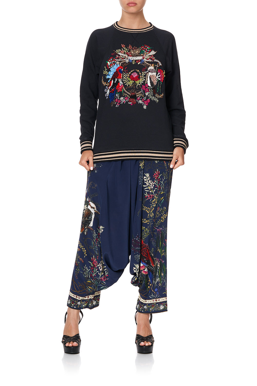 RAGLAN SLEEVE SWEATER WINGS IN ARMS