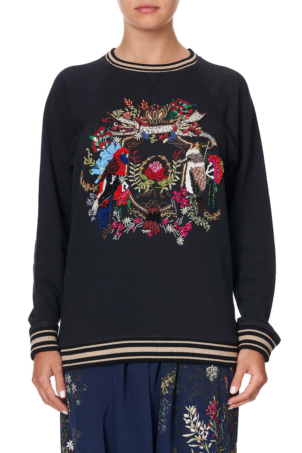 RAGLAN SLEEVE SWEATER WINGS IN ARMS