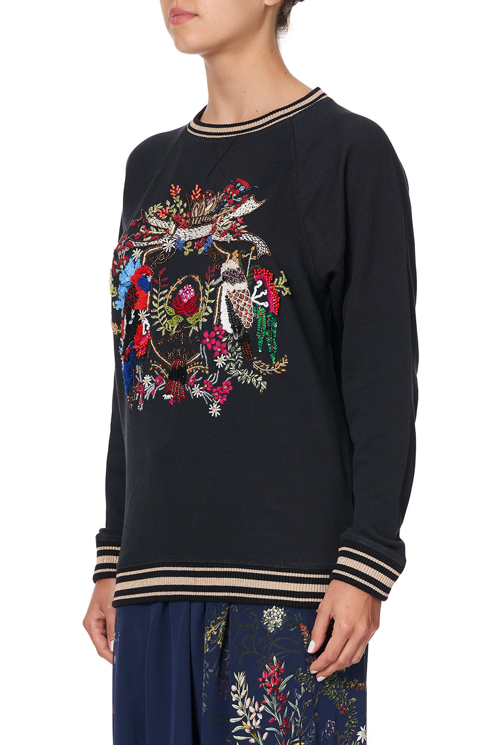 RAGLAN SLEEVE SWEATER WINGS IN ARMS