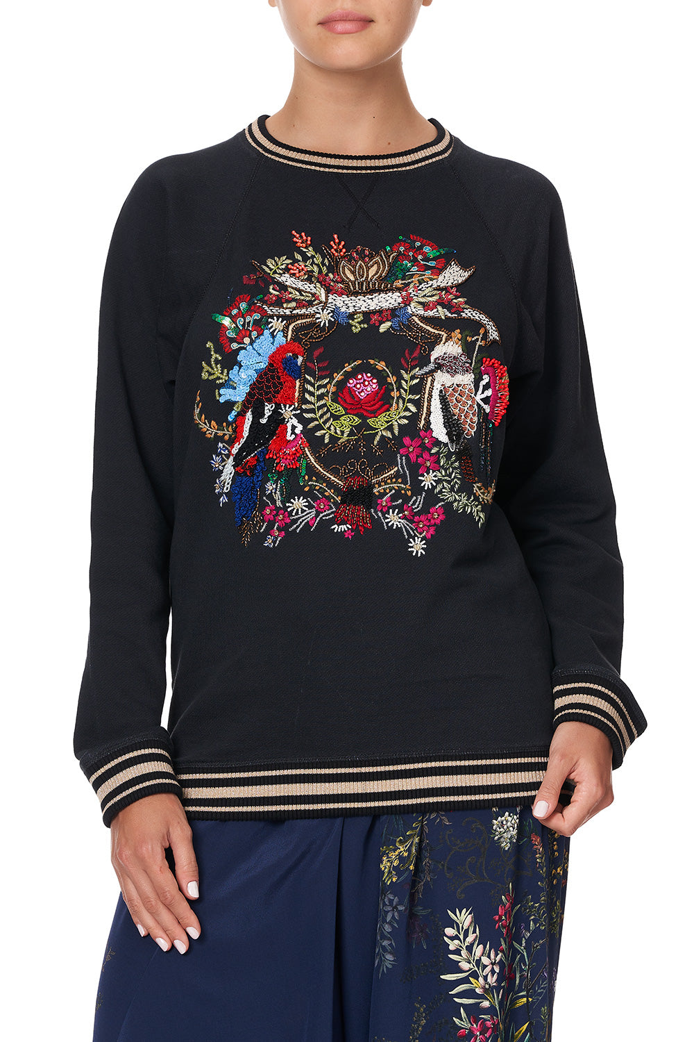 RAGLAN SLEEVE SWEATER WINGS IN ARMS