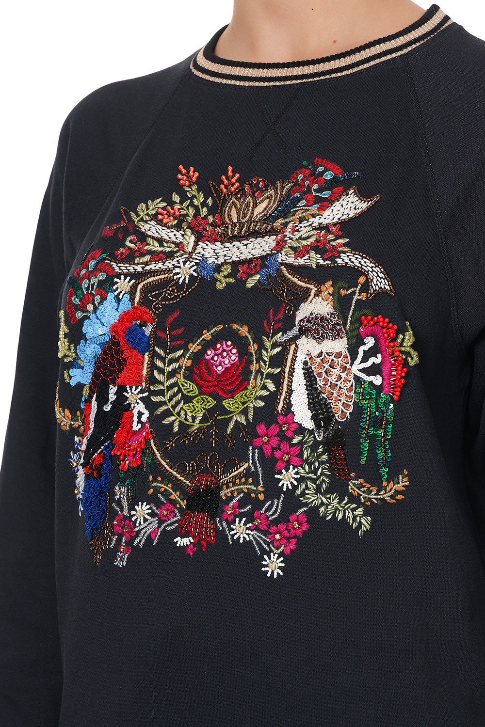 RAGLAN SLEEVE SWEATER WINGS IN ARMS