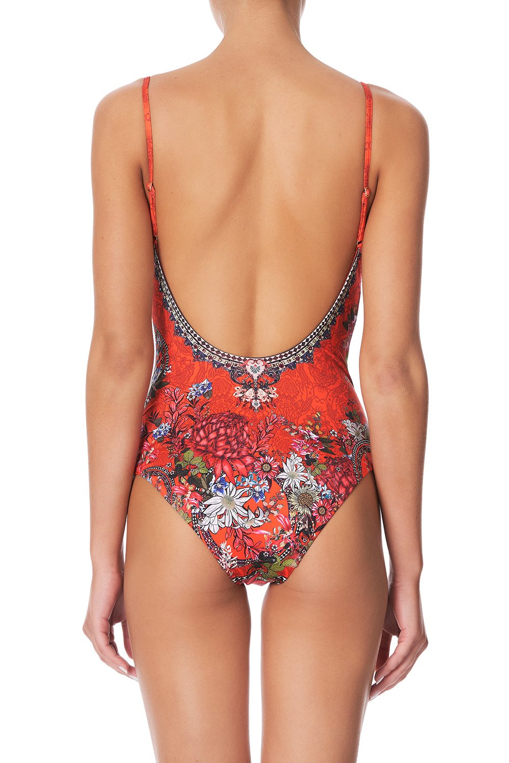 WIRED V-NECK ONE PIECE WONDERING WARATAH