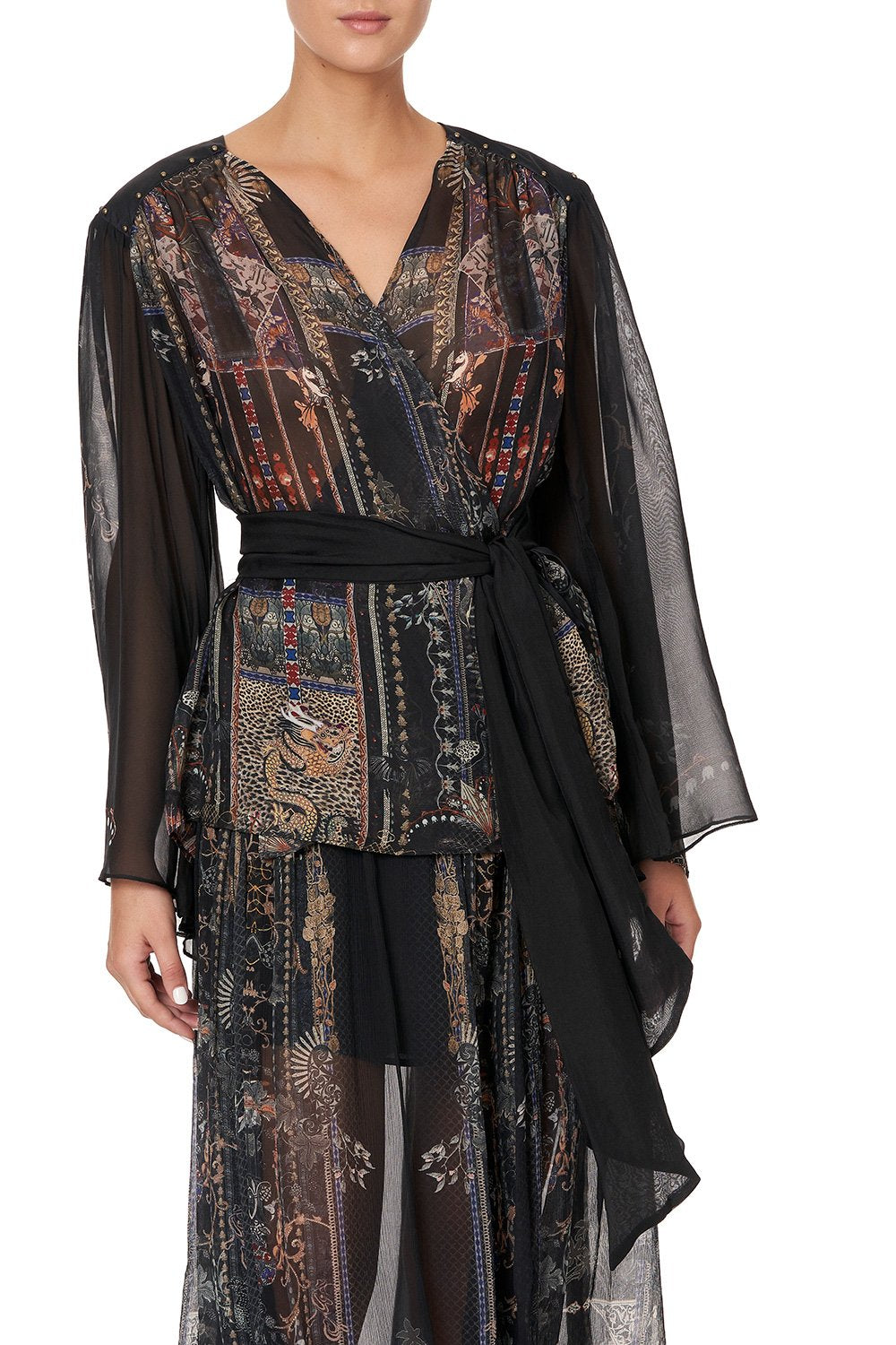 WRAP BLOUSE WITH YOKE SON OF SEVEN QUEENS