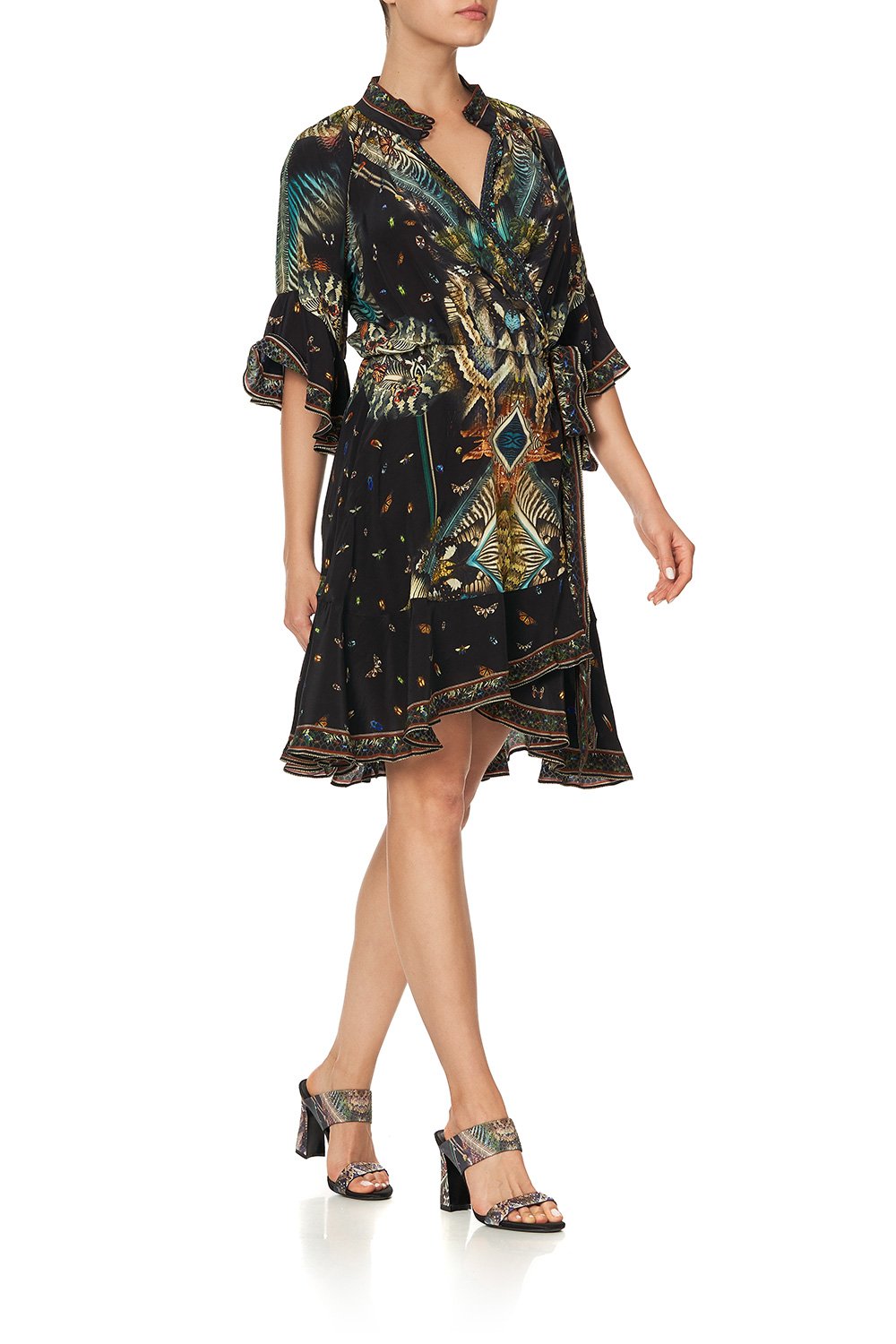 WRAP DRESS WITH RAGLAN SLEEVE MATERNAL INSTINCT