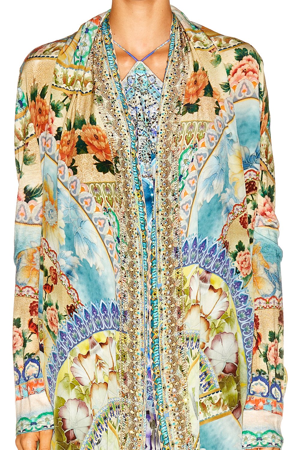 SIGN OF PEACE LONG CASUAL JACKET W POCKETS