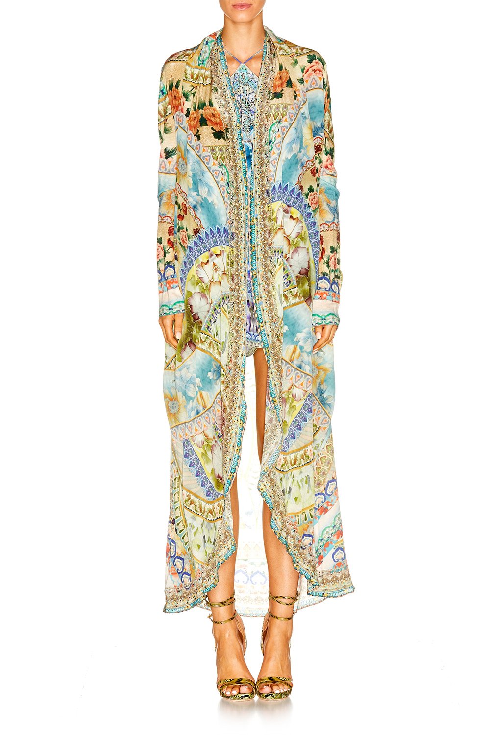 SIGN OF PEACE LONG CASUAL JACKET W POCKETS