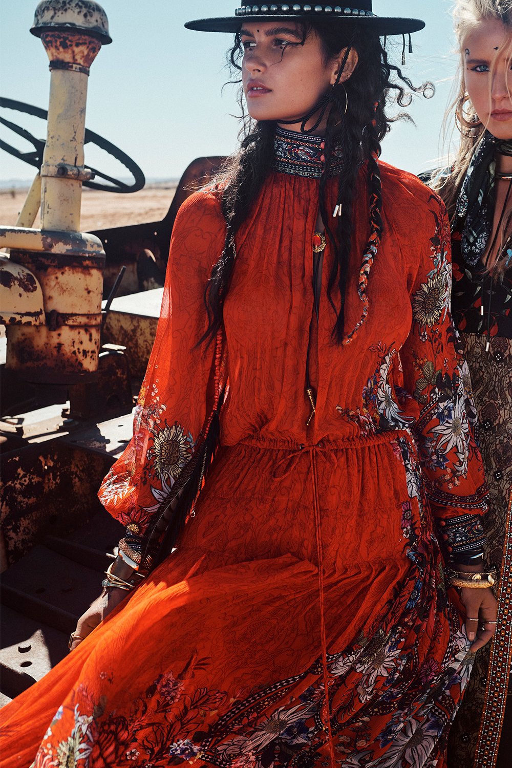 LONG SLEEVE DRESS WITH COLLAR WONDERING WARATAH