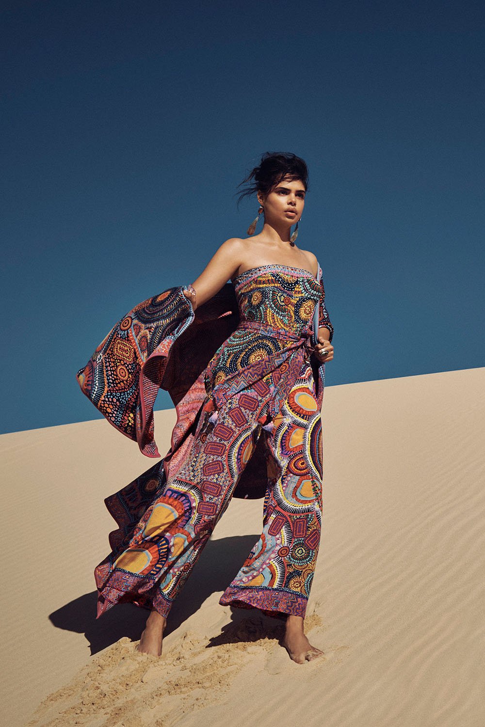 TIE WAIST STRAPLESS JUMPSUIT WARLU DREAMING