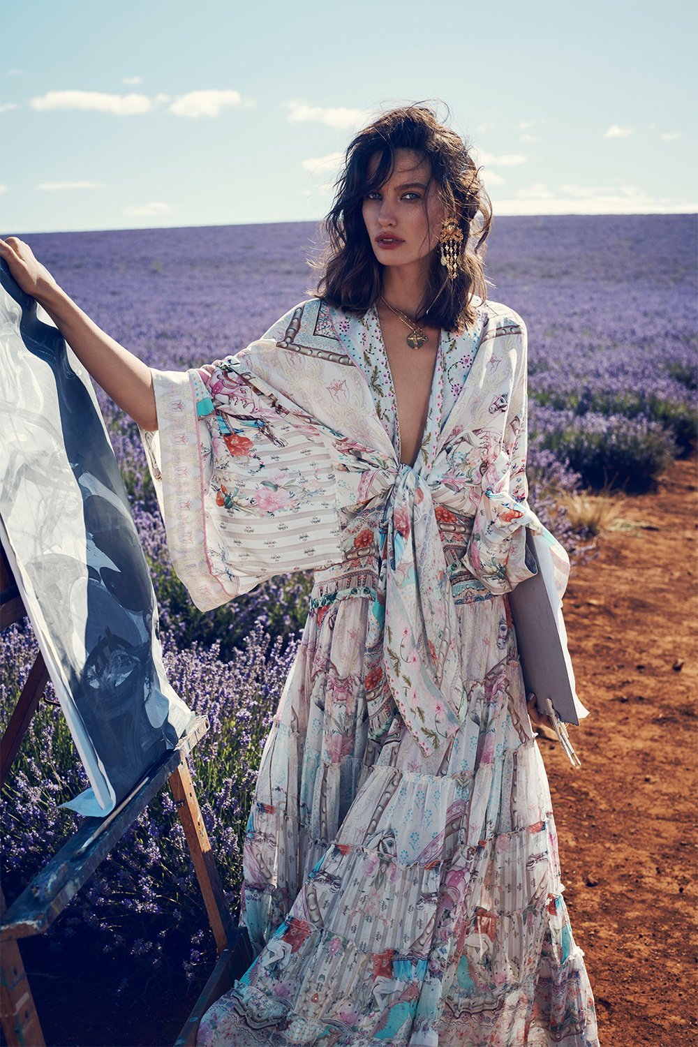 KIMONO WITH TIE BELT CAROUSEL MADEMOISELLE