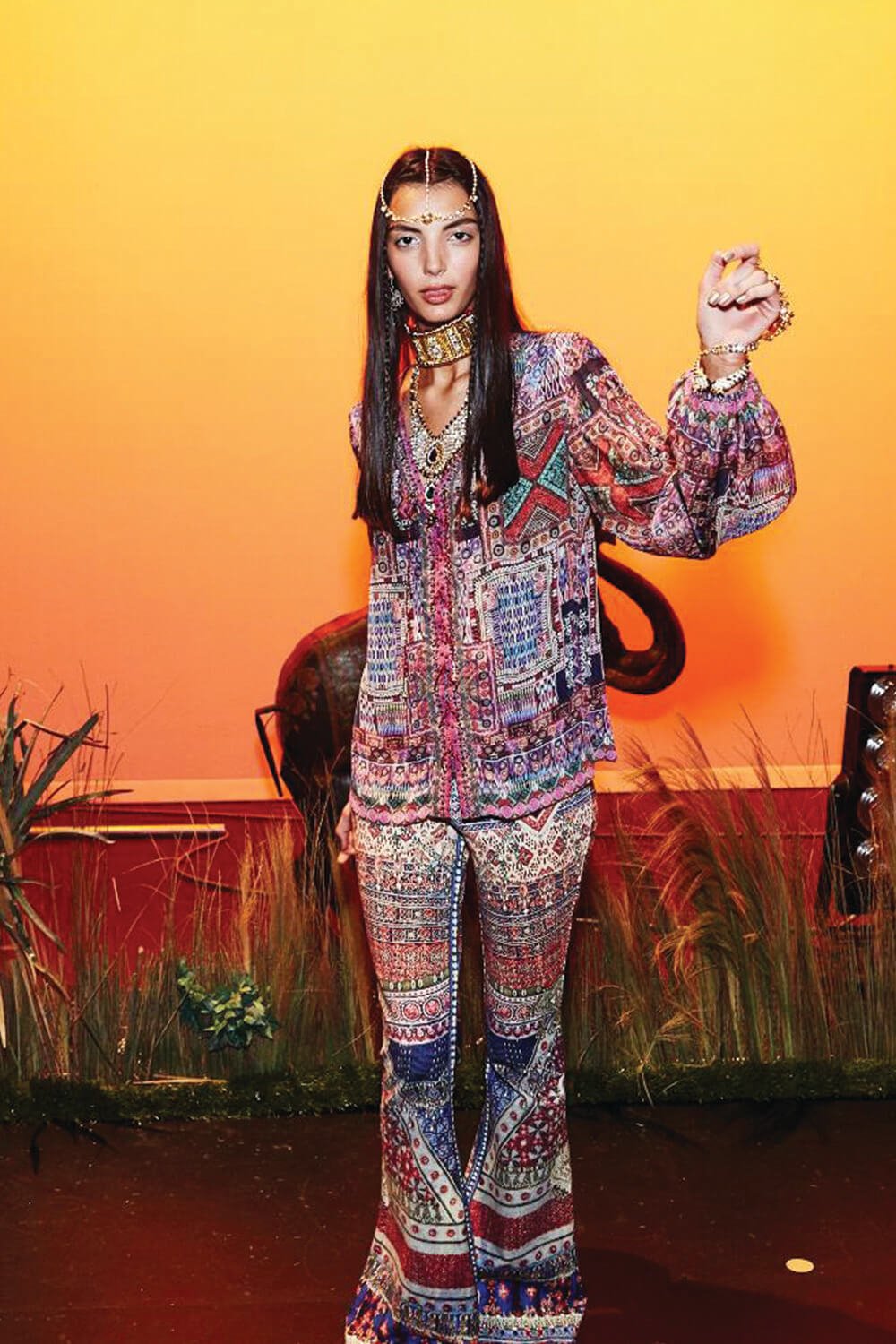 THE JAIPUR FOUR PEASANT BLOUSE W FRONT LACING