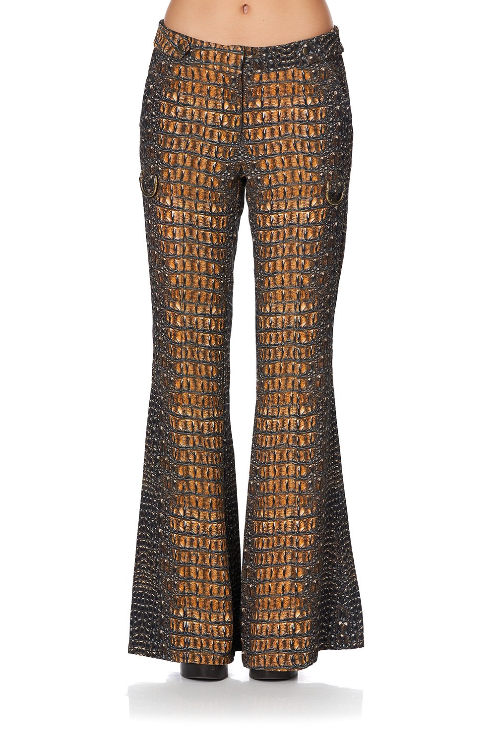 FLARE WITH D-RING DETAIL CROCODILE ROCK