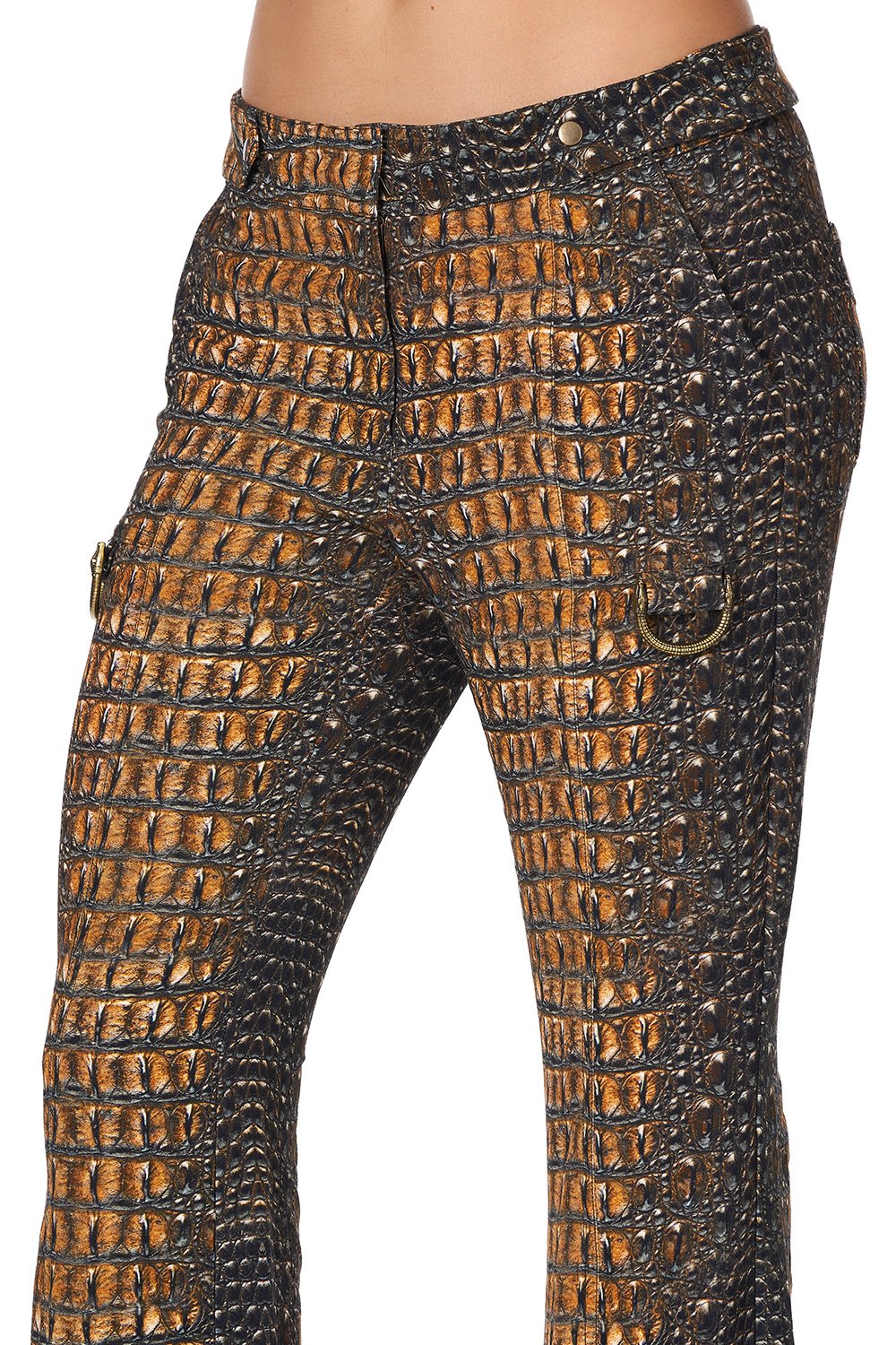 FLARE WITH D-RING DETAIL CROCODILE ROCK