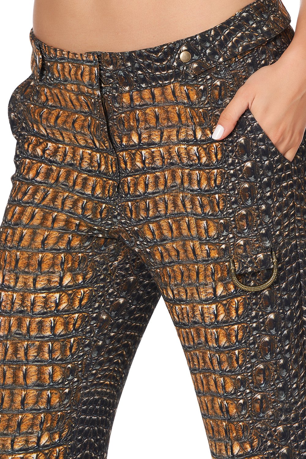 FLARE WITH D-RING DETAIL CROCODILE ROCK