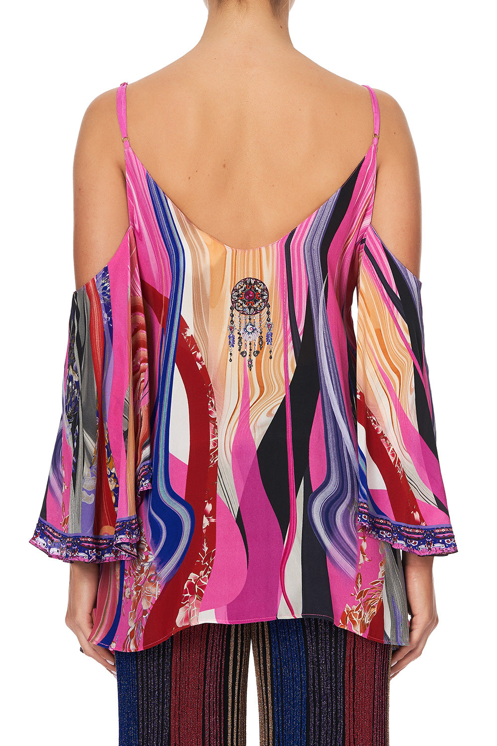 DROP SHOULDER STRAPPY BLOUSE FOLK RIVER