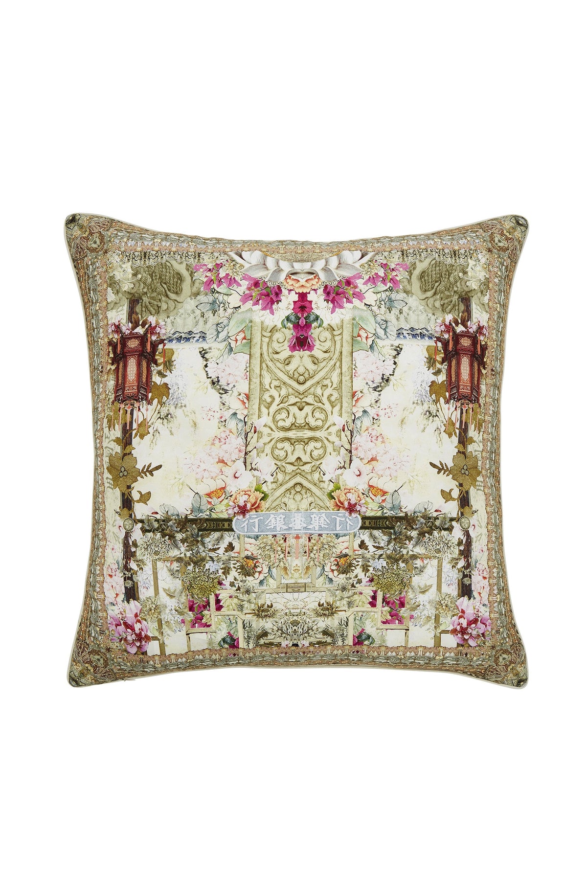 GIRL IN THE GARDEN LARGE SQUARE CUSHION