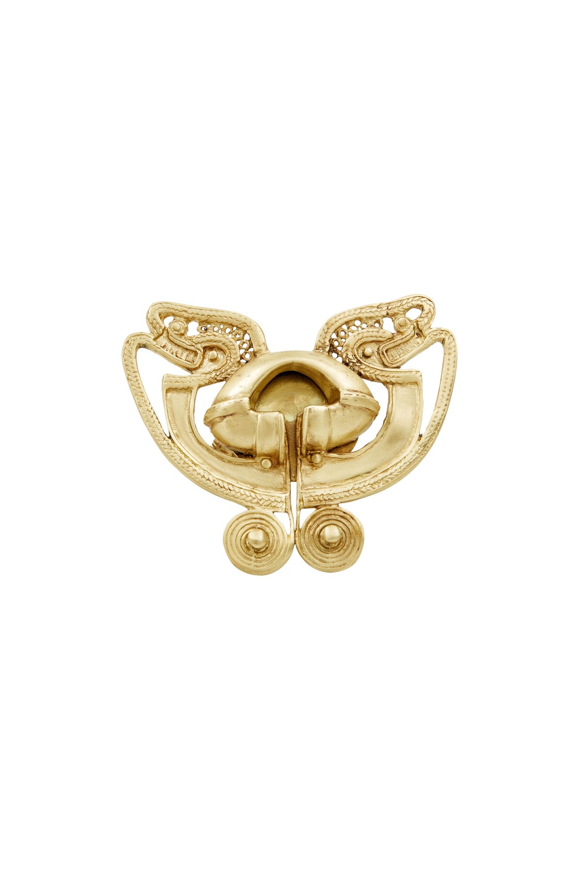 GOLD BRASS ETCHED RING