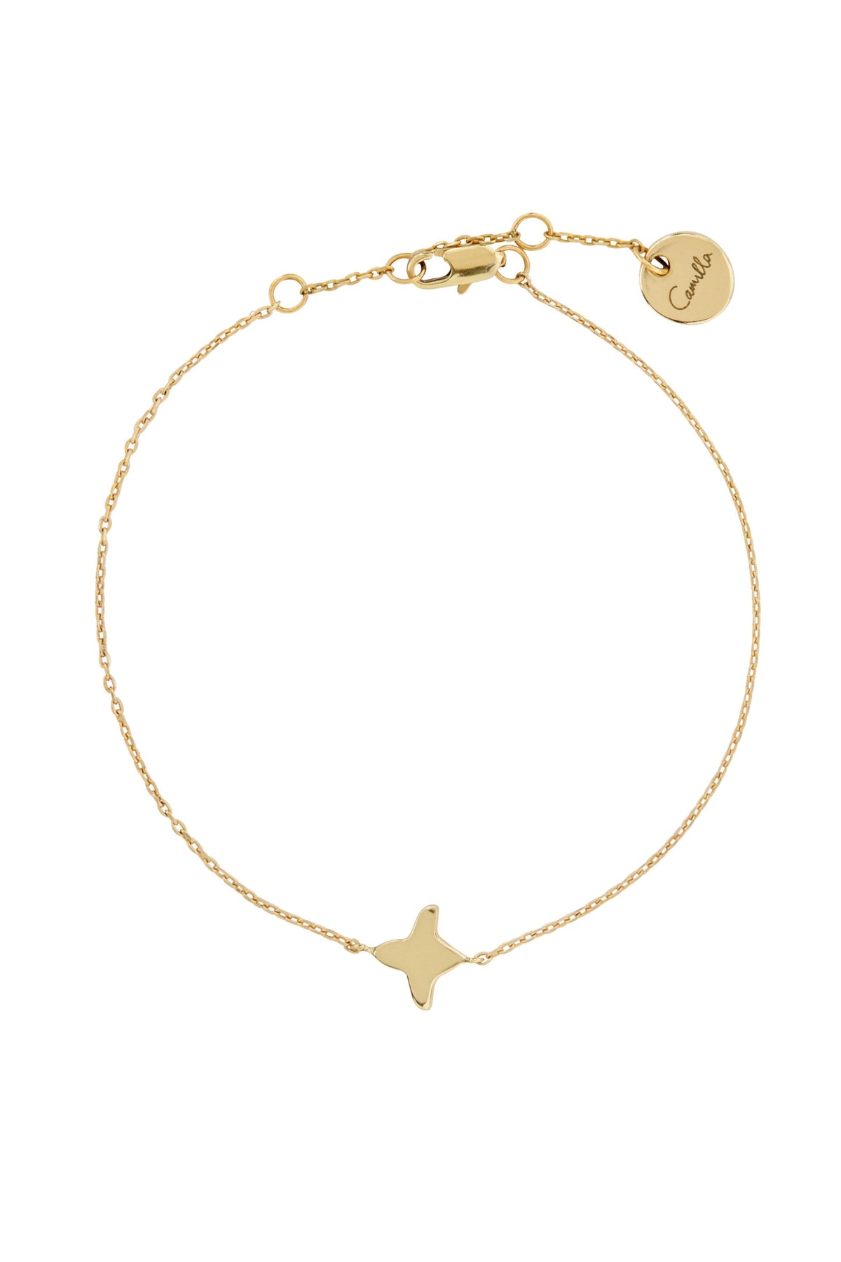 GOLD BRASS FINE CHAIN BRACELET