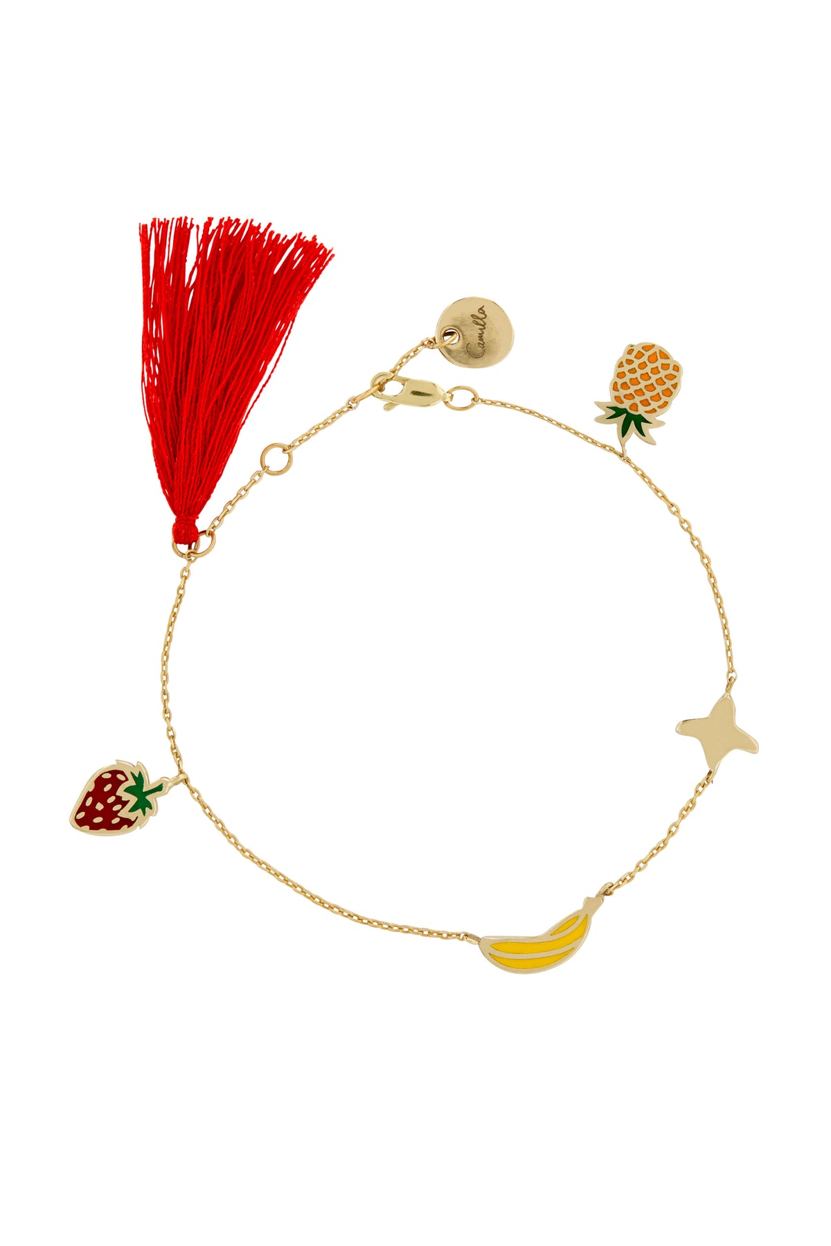 GOLD BRASS TUTTI FRUITI BRACELET