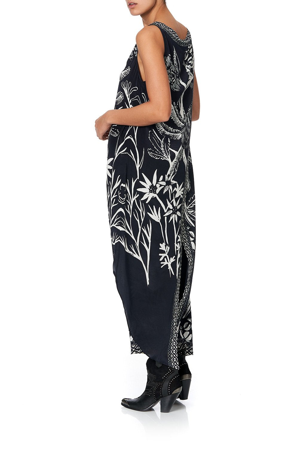 HIGH LOW CROSS OVERLAY TOP BOTANICAL BANDITS