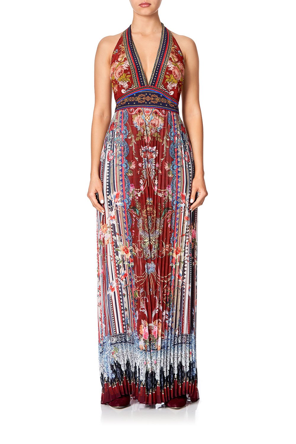 TIE NECK HALTER JUMPSUIT COSTUME PARTY