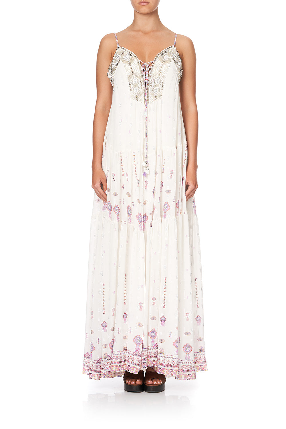 LACE UP FRONT PANEL DRESS TANAMI ROAD