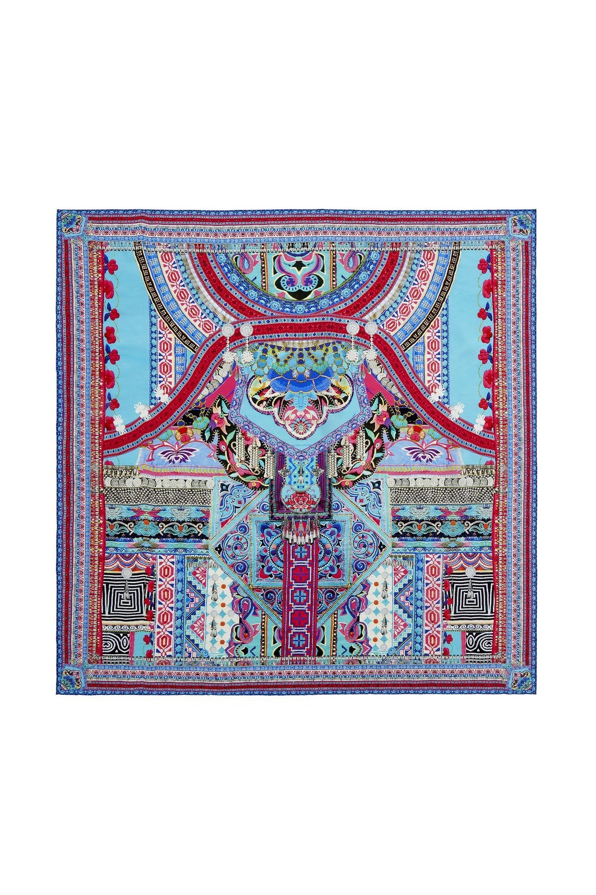 FESTIVAL FRIENDS LARGE SQUARE SCARF