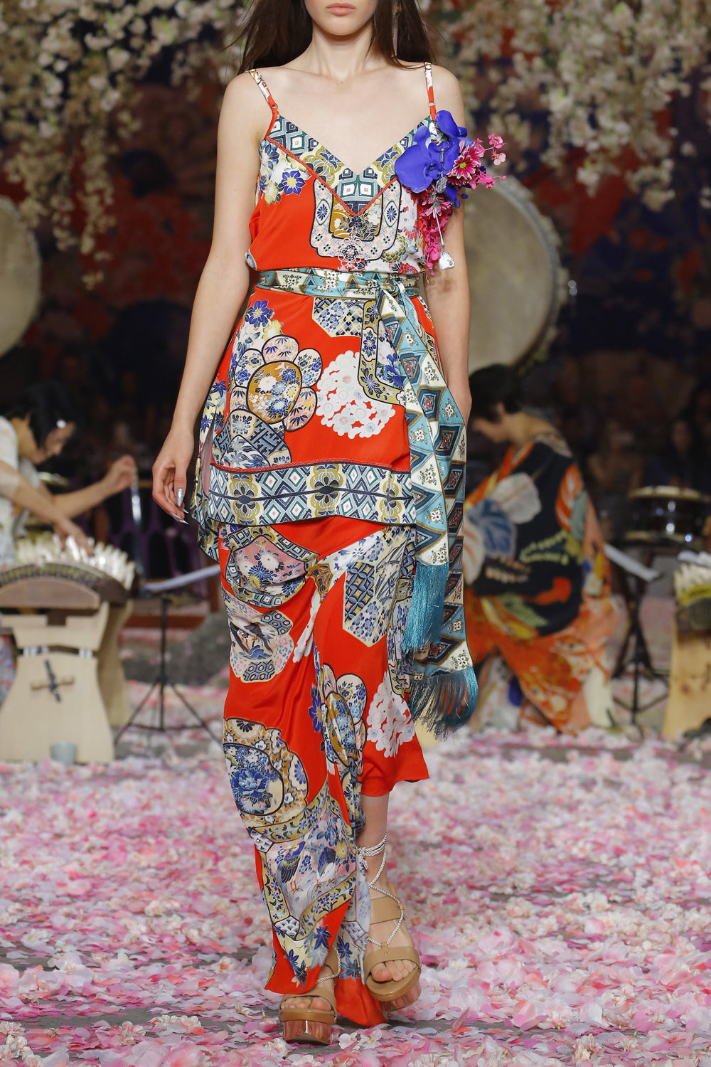 CAMILLA FOUND IN TRANSLATION WRAP TUNIC TOP