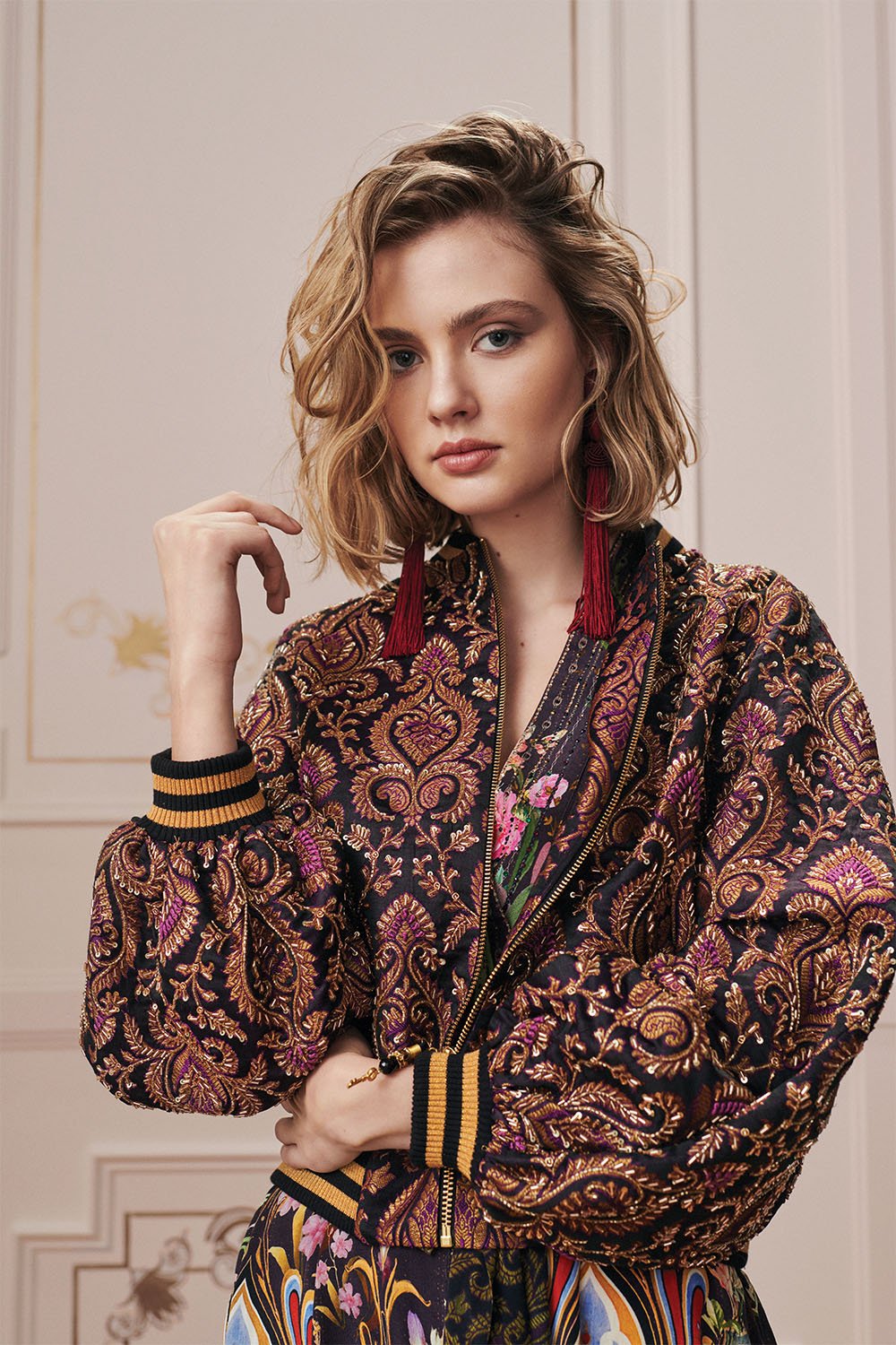 BLOUSON SLEEVE BOMBER WILD FLOWER