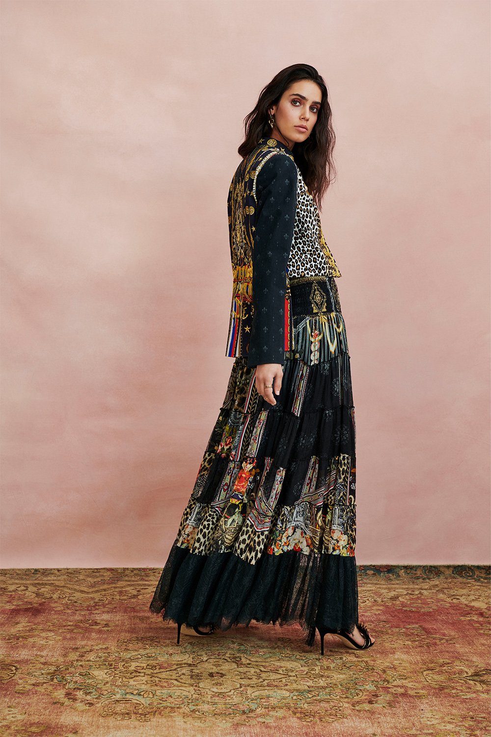 MANDARIN COLLAR JACKET MARAIS AT MIDNIGHT