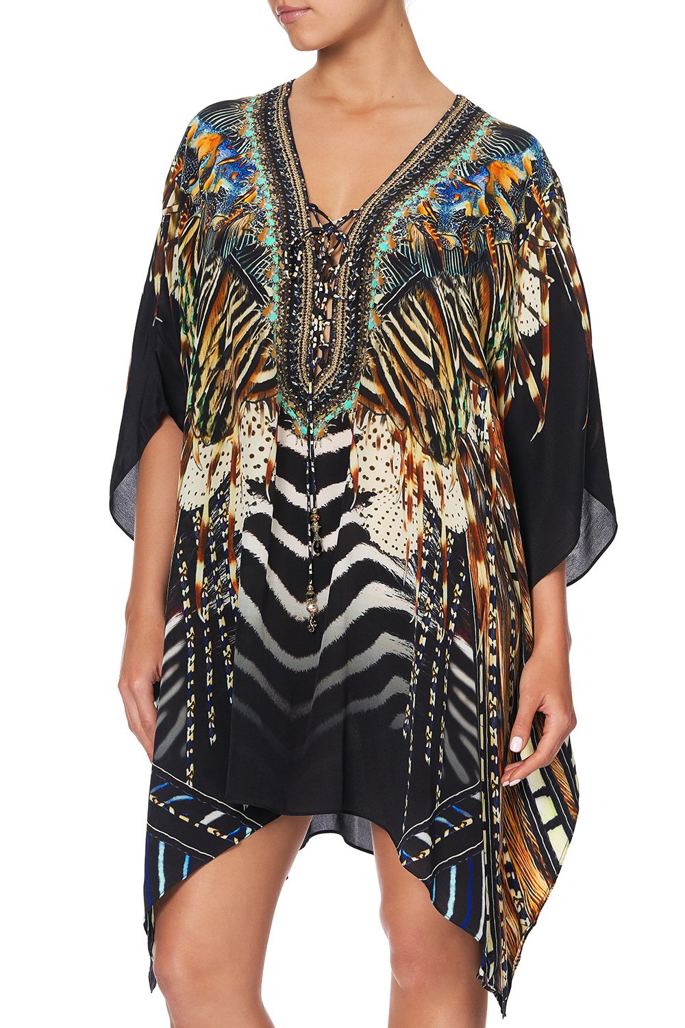 SHORT LACE UP KAFTAN LOST PARADISE