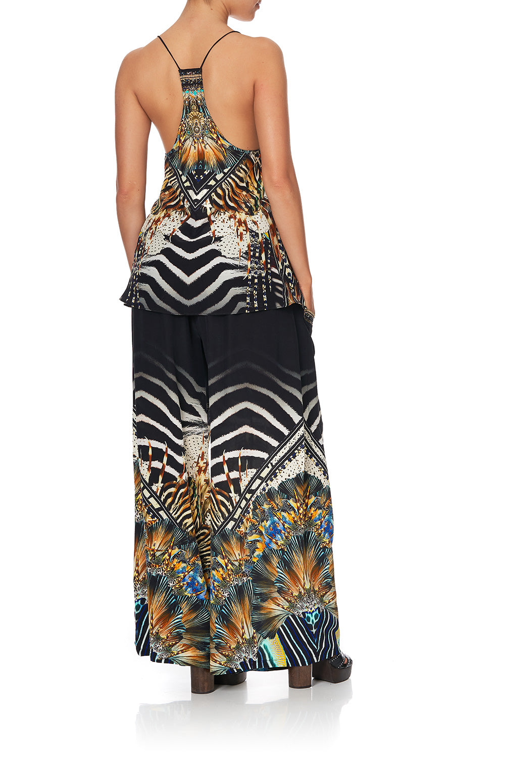 WIDE LEG TROUSER WITH FRONT POCKETS LOST PARADISE