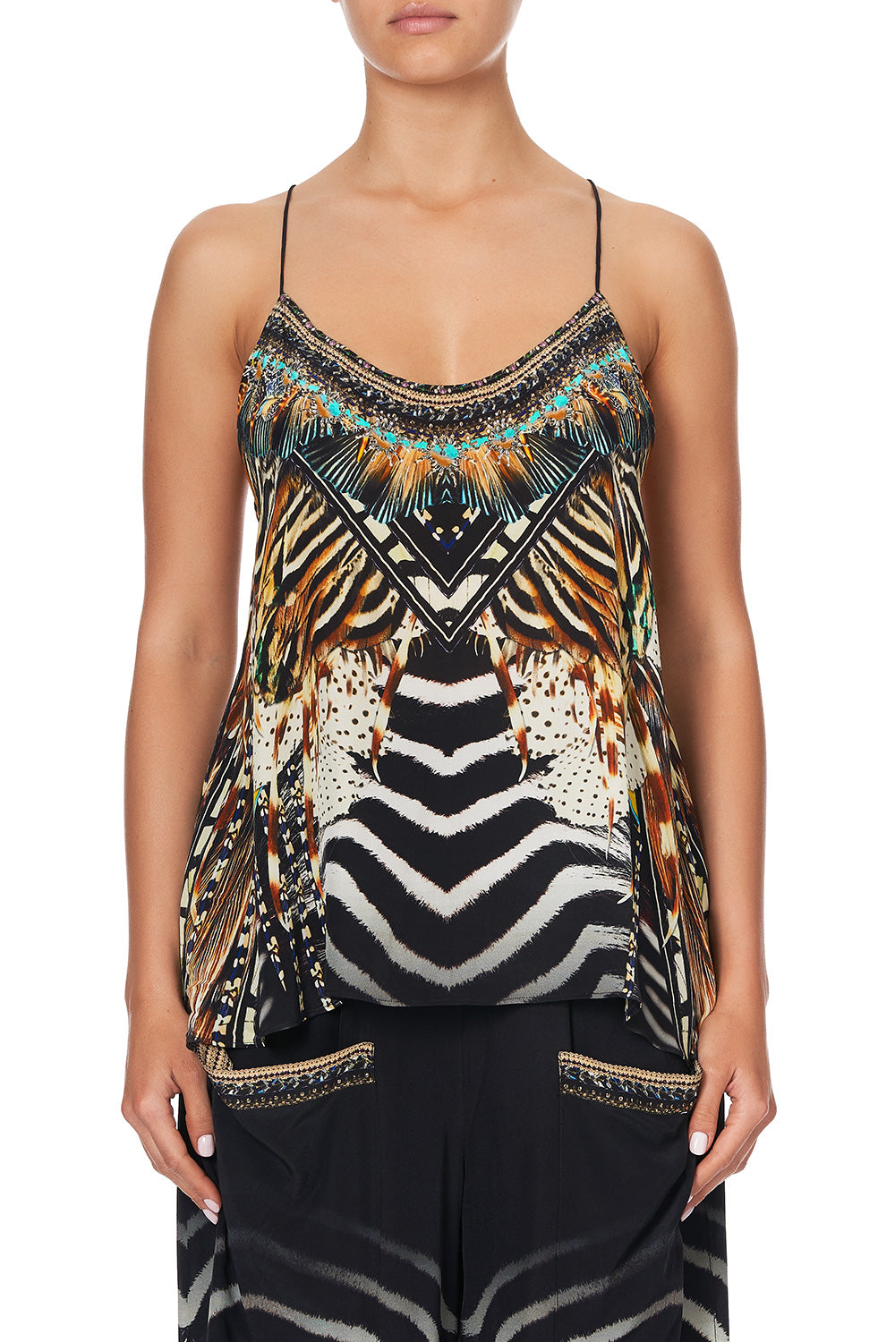 T BACK SHOESTRING TOP LOST PARADISE