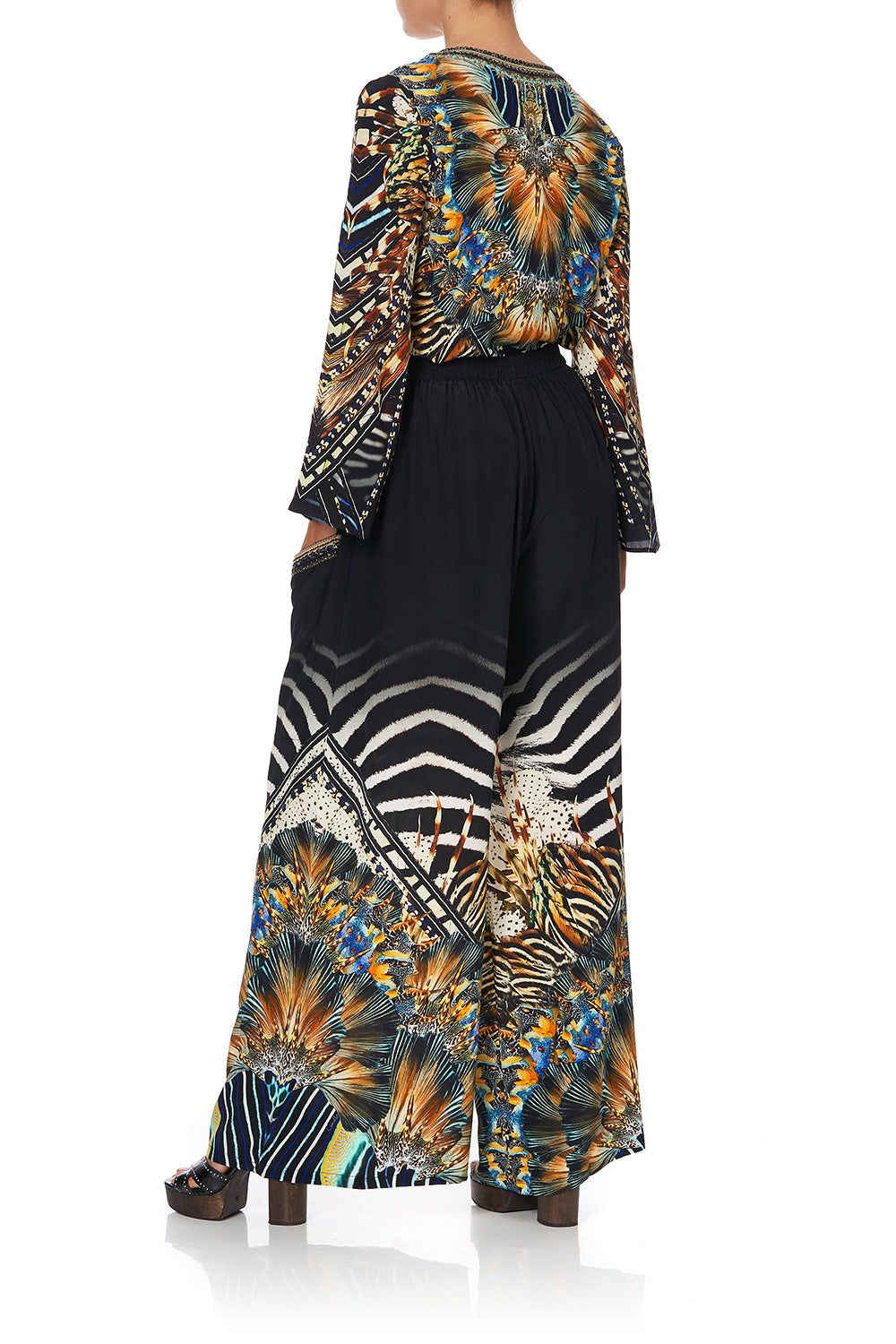 BLOUSE WITH SIDE SPLIT UNDERLAY LOST PARADISE