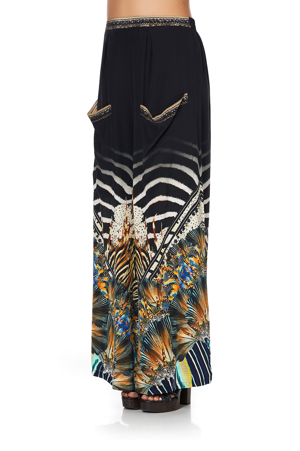 WIDE LEG TROUSER WITH FRONT POCKETS LOST PARADISE