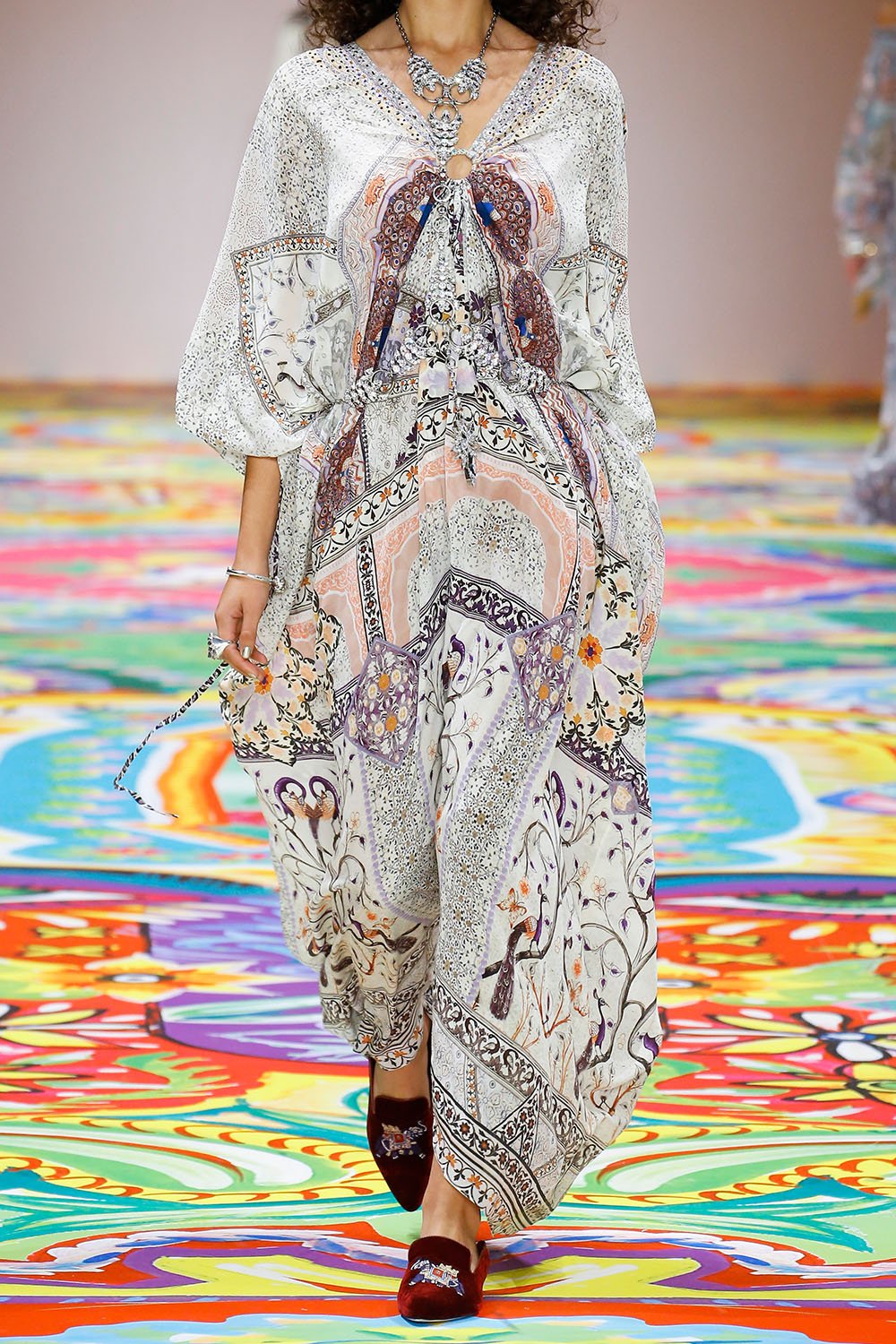 MAMA BAKSHI SPLIT SLEEVE KAFTAN W HARDWEAR